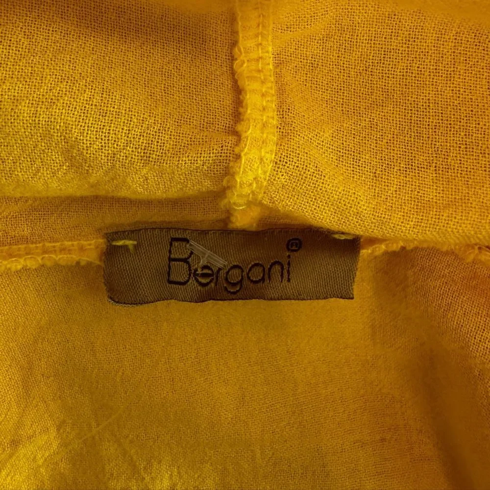 Yellow Coverup Blouse Shrug with tie front Small/Medium